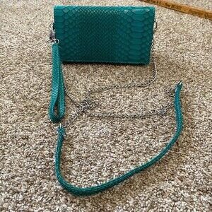 Just Solutions Boho Turquoise Animal Print Triangle Womens Crossbody Purse